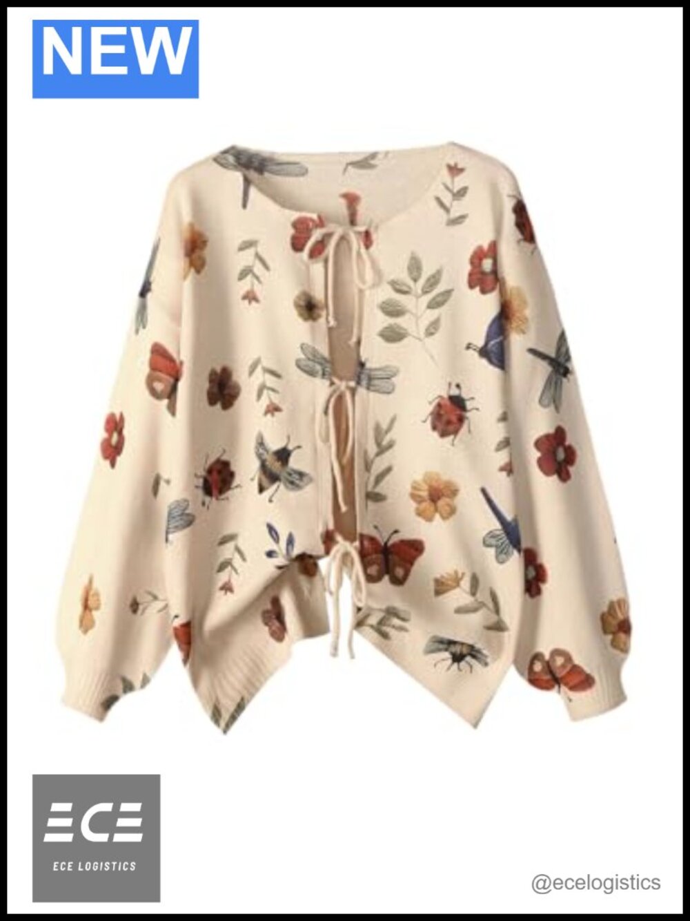 Plus Size Chunky Knit Cardigan Oversized Boho Front Tie Sweater